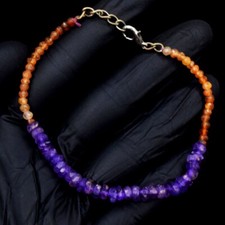 Amethyst & Hessonite Garnet 30.00 Cts Awesome Massive Beaded Bracelet VK 53 E639