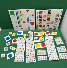 LOT Of VINTAGE SHAPES AND CALENDAR MRS GROSSMAN’s STICKERS