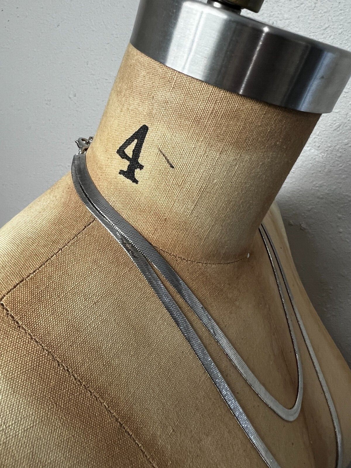 BCBGeneration Silver Two Strand Snake Chain Adjus… - image 3