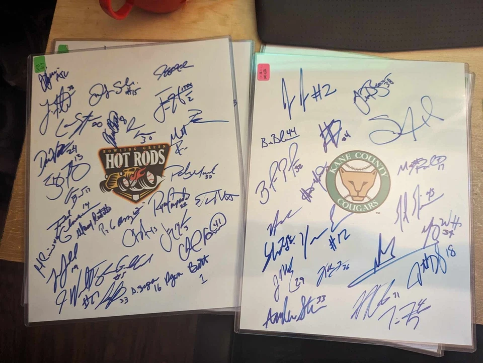 Lote de autógrafos firmados 2012 ligas menores 8x10 Foto 3 de 4