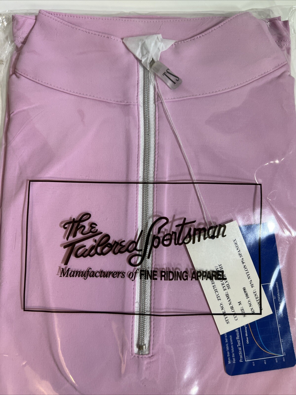 Tailored Sportsman ICEFIL Short Sleeve Ziptop Shirt Eye Candy pink/ Silver MD