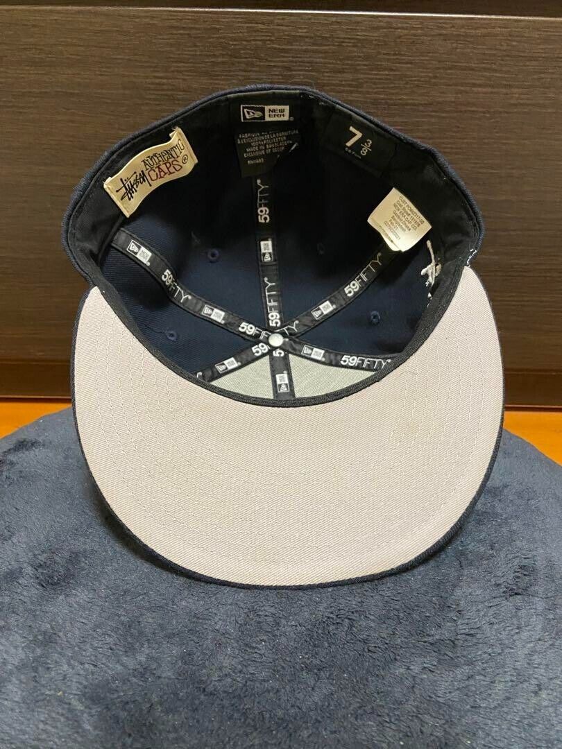 Stussy x New Era Cap Collaboration Men's Navy 58/7 Baseball Stussy x New Era Cap Collaboration Men's Navy 58/7 Baseball