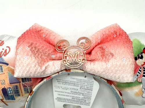 Disney Parks Epcot France World Showcase Minnie Ears Headband Paris 2024 Rose - Afbeelding 2 van 8