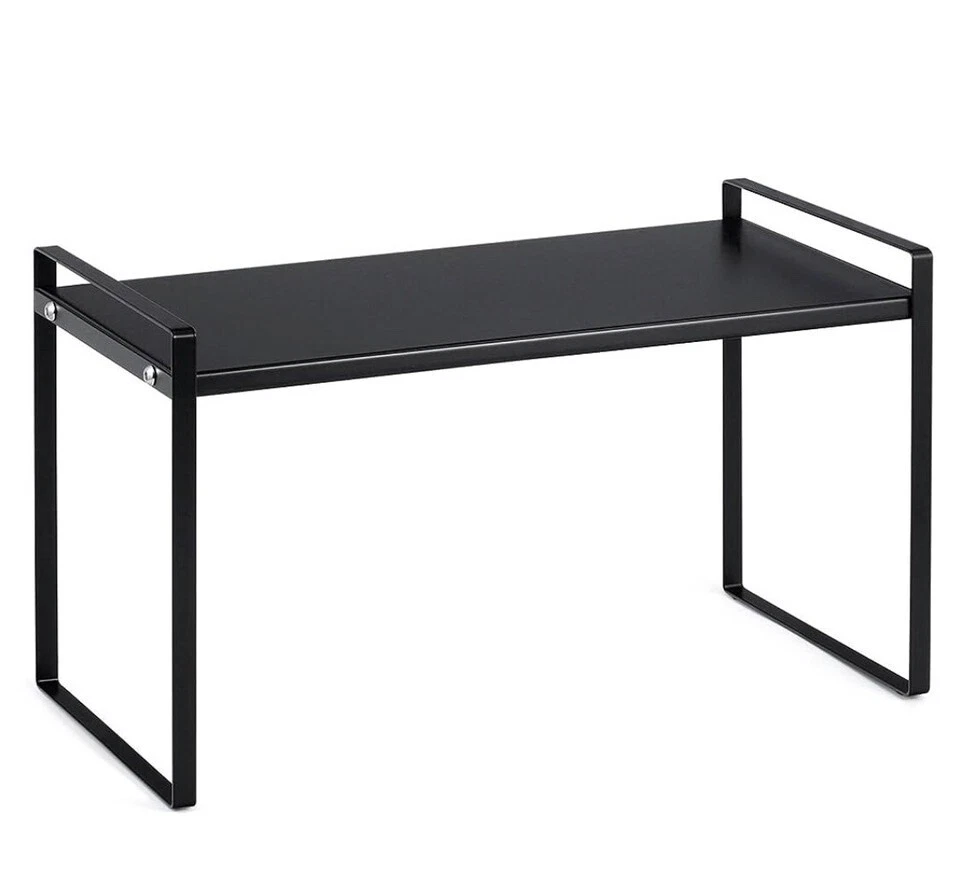 2 Pack Ideaglass Countertop Space Saver, Spice Rack, Toaster Stand, Black