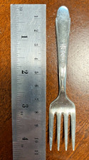 Vintage Wm Rogers Sons Silverplated Baby Fork 4 Used in Very Good Condition