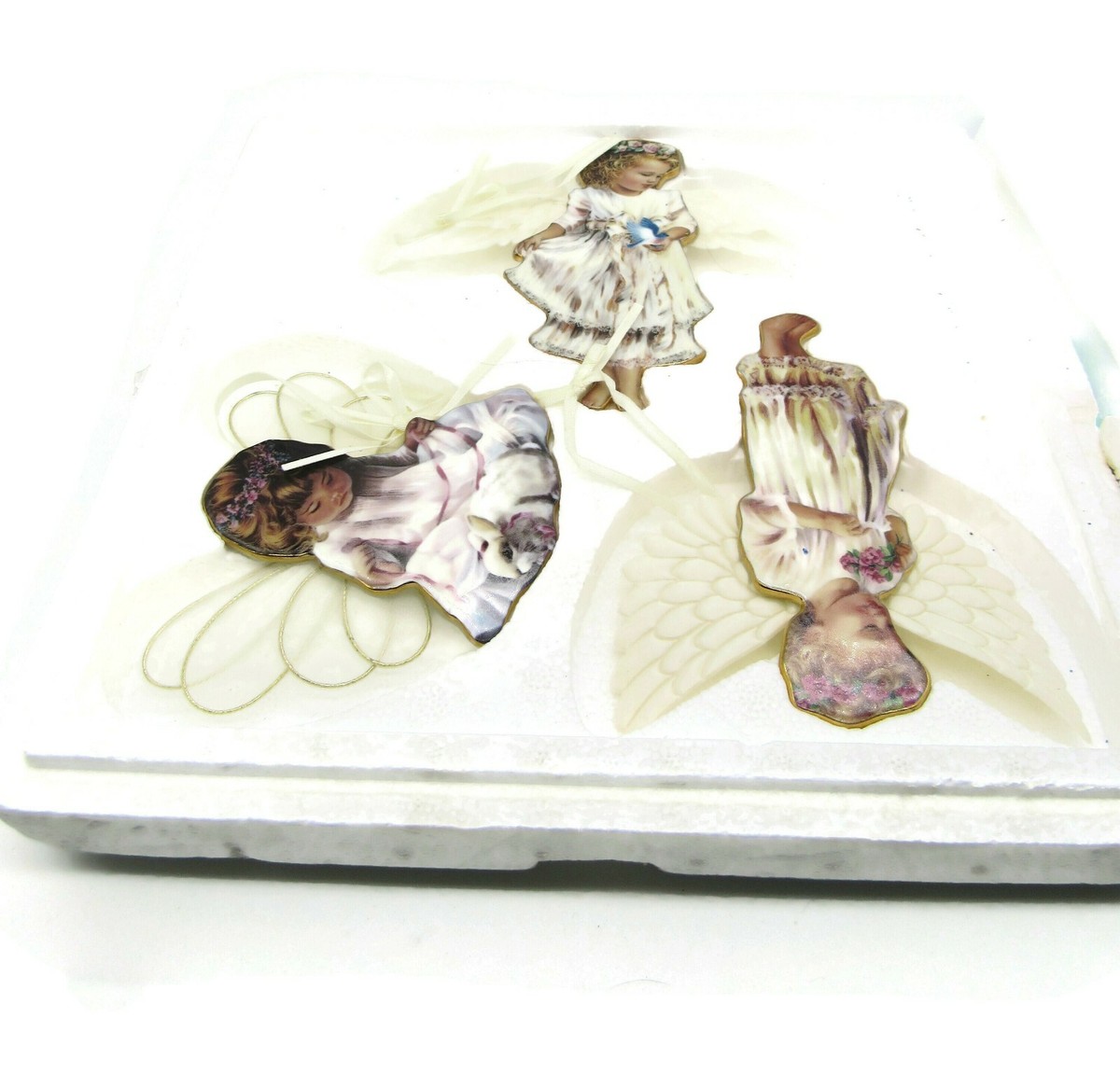 Heavens Little Angels Ornaments The Bradford Editions 1998 COA