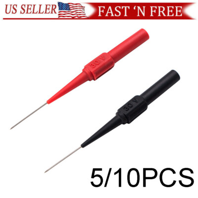 30V 1A 4mm Socket Needle tipped tip multimeter probes test leads tester 5/10PCS