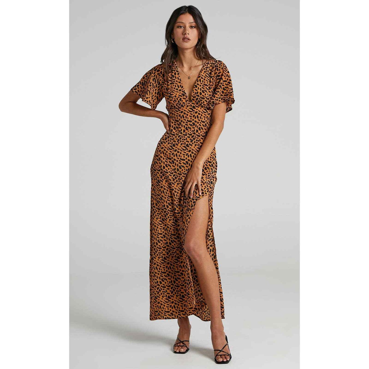 showpo brown dress Mocha Muse Collection Among dresses Denise Maxi Dress - Halter