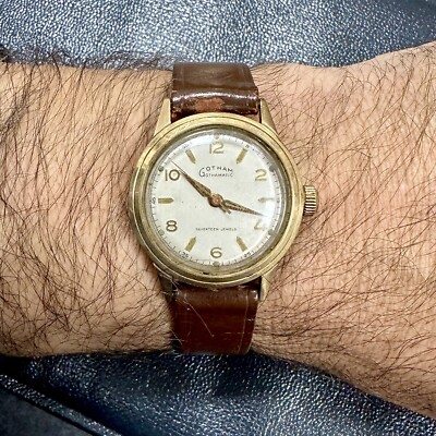 VTG Gotham Gothamatic Incabloc 14K Antimagnetic Wind-up 17 Jewels Men's  Watch - Main Image