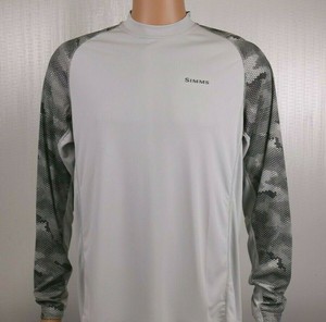 SIMMS-SolarFlex-Long-Sleeve-Crewneck-Shirt-Hex-Camo-Sterling-M-L-XL-2XL-3XL