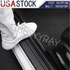 Fibra de carbon Car Door Plate Sill Scuff Cover Anti Scratch Sticker Accesorios