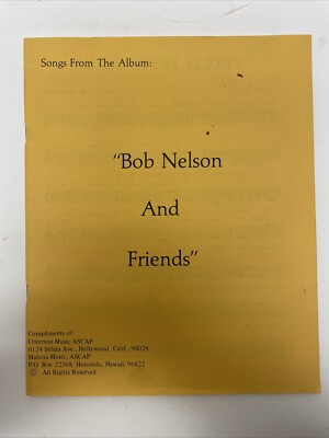 Songs From The Album: CM Bob Nelson And Friends Notenblatt (1980)