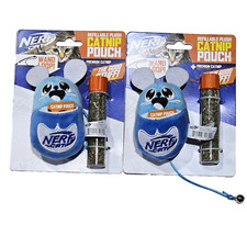 2 Pack Nerf Cat Wand Loop Refillable Plush Catnip Pouch With Catnip 3in Toy