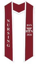 2026 BSN Nursing Graduation Stole with Trim