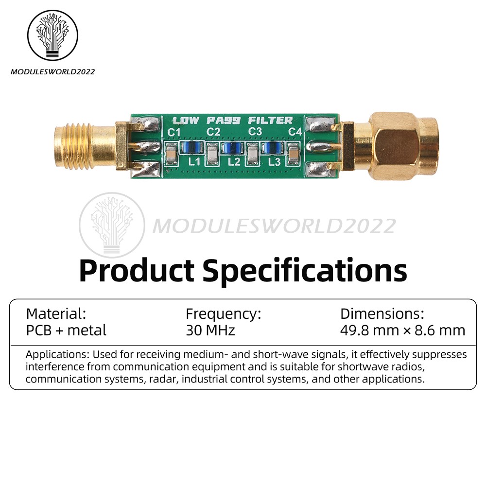 30MHz LPF Low-pass Filter Module for Receiving Medium and Short