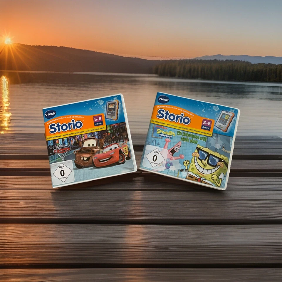 Vtech Storio 2 - Disney Pixar Cars 2 & SpongeBob Schwammkopf Lernspiel