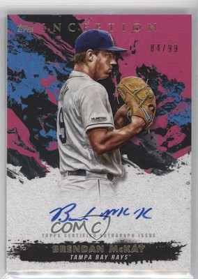 2021 Inception Rookie and Emerging Star Magenta /99 Brendan McKay Auto 1cx3