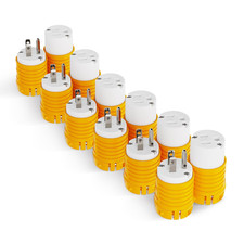 Extension Cord Ends Male  Female Plug 6 Set, NEMA 5-15P 5-15R
