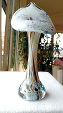 Schwere Glas Vase - MURANO - dekoratives Design - Höhe 21,5 cm