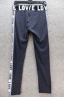 I TOO Love Print Leggings Dark Gray Size Large (See Photo for Wear) — photo 2
