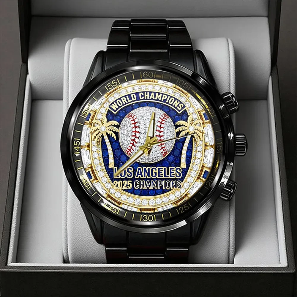 Dodgers World Series 2025 Black Stainless Steel Watch