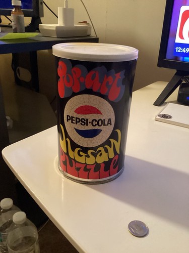 Vintage Pepsi Cola Pop Art Jigsaw Puzzle 1968 NEVER OPENED CAN- NEVER USED