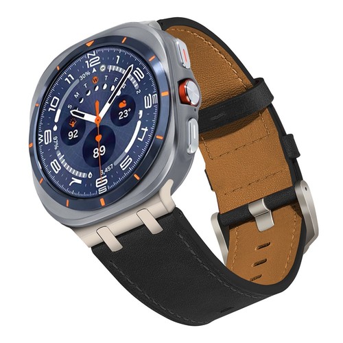Cowhide Leather Watch Band Strap For Samsung Galaxy Watch8 40/44mm Classic 46mm - Picture 35 of 74