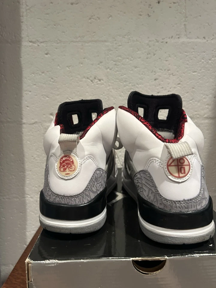 Nike Air Jordan Spizike White Cement Grey Mens Size 10 - Image 3 of 4