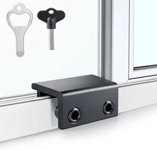 ZRFCXE Window Locks 4 Pack w/ Key Great for Sliding Patio Door Lock Adjustable