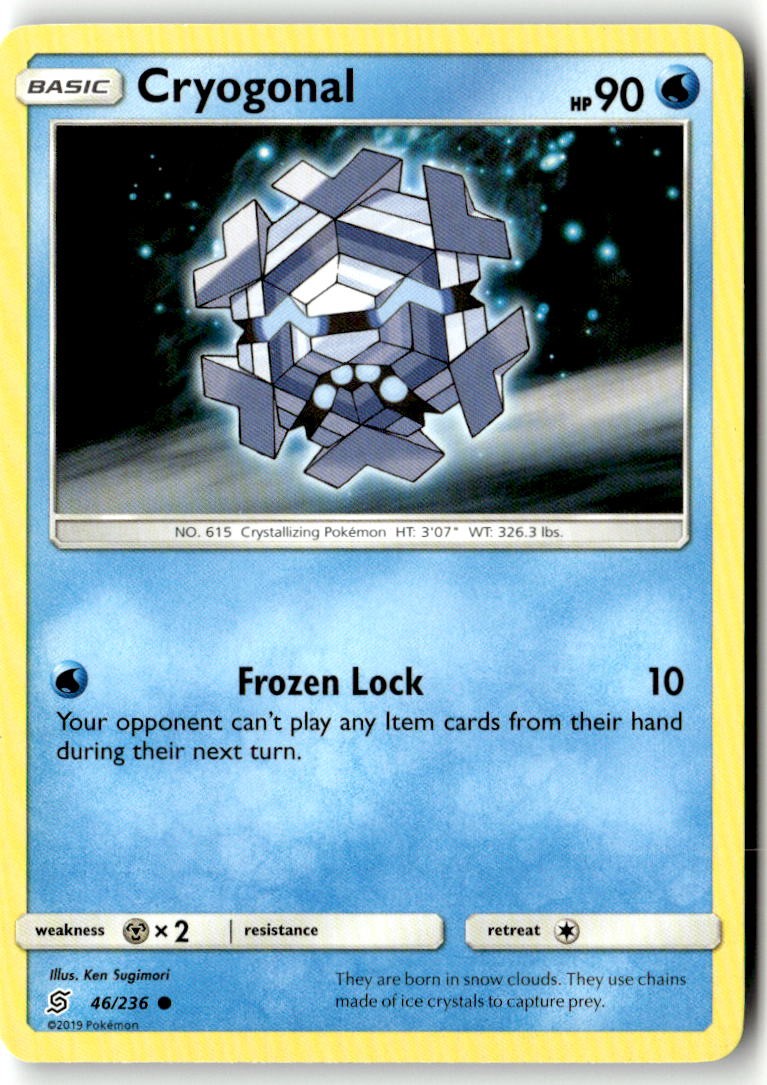 Cryogonal 46/236 Common SM - Unified Minds Pokemon Near Mint