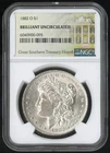 US Coin 1882-O Morgan Silver Dollar NGC Brilliant Uncirculated Hoard NO RESERVE!