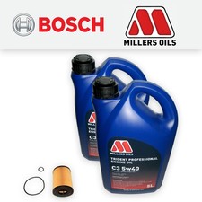 SERVICE KIT for PORSCHE CAYENNE S GTS TURBO 4.8 OIL FILTER +5w40 OIL (2007-2010)