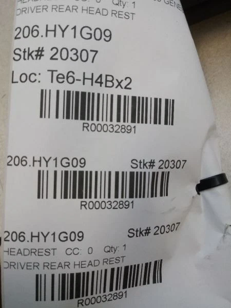 Hyundai Genesis 2009 reposacabezas trasero conductor fabricante original usado probado Foto 4 de 4