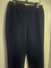 NWOT Chico's Fabulously Slimming Navy Blue Ankle Pull On Pants 1 Med