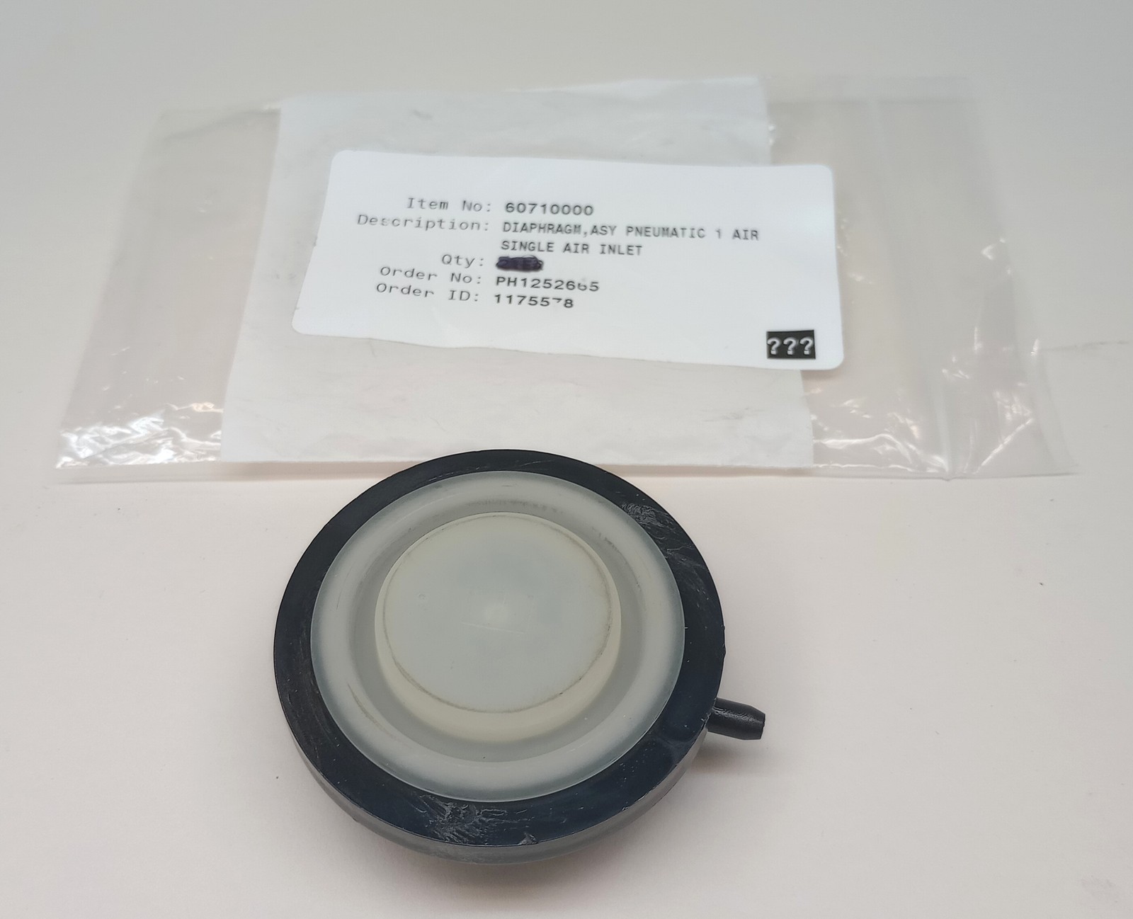 Ermanco 60710000 Pneumatic Diaphragm Single Air Inlet