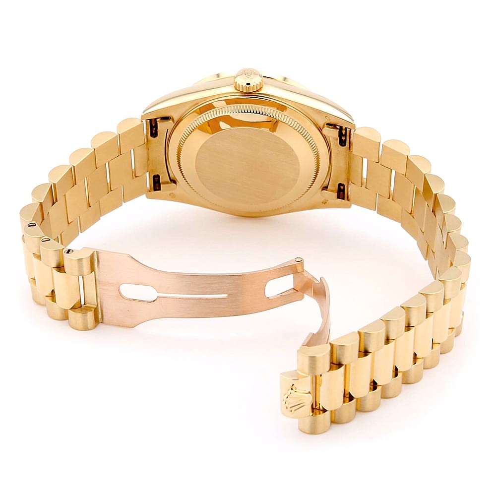 ROLEX Day-Date with diamond bezel and lugs, 8 diamonds, and 2 baguette diamo... image 5