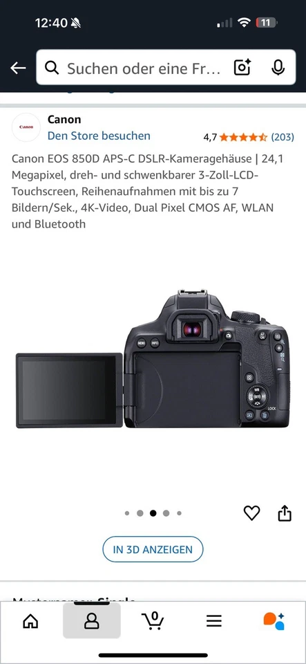 Canon EOS 850D, Foto 3 von 5