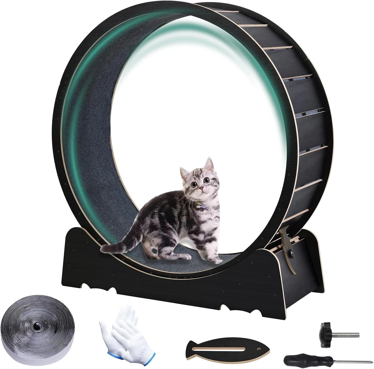 40in Large Cat Exercise Wheel Treadmill for Indoor Kitties