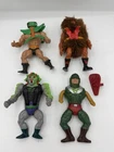 Vtg MOTU He-Man Figure Lot Snake Face King Hiss Grizzlor Man-E-Faces Bad Guys!