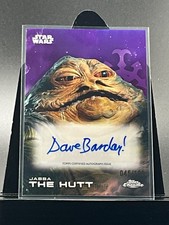 2025 Topps Chrome Star Wars JABBA THE HUTT Purple Autographed Card  /199