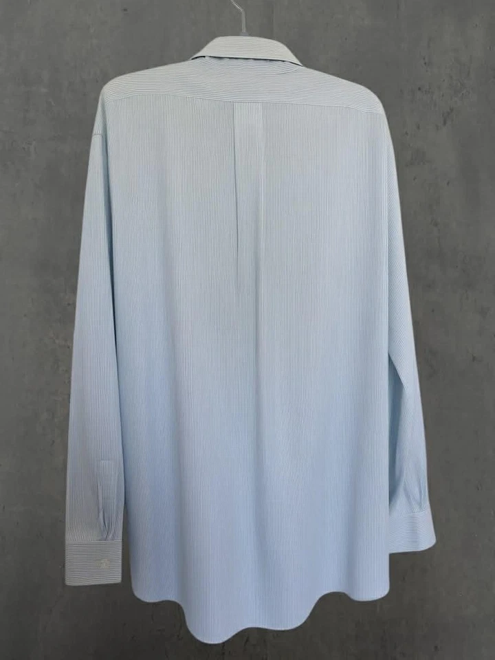 Chemise shirt Brooks Brothers rayée bleue blanc 1818 Taille L (e19) - Photo 3/4
