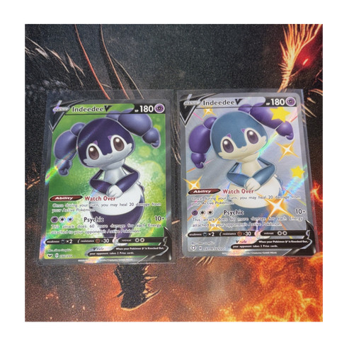 Indeedee V 192/202 & Shiny Indeedee V SV114/SV122 Holo 2 Card Lot EN