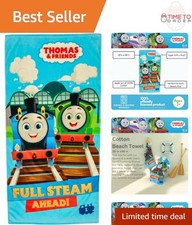 Thomas Friends Kids Cotton Beach Towel 58x28 In Soft Cozy Durable Fun