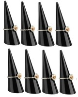 8 X Acryl Ringhalter FüR Fingerringe Schmuckorganizer Ring StäNder Kunststoff