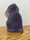 Fenton Glass Violet Satin Bunny Rabbit Figurine No Label