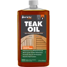 32 Fl. Oz. Premium Teak Oil Easy to apply Sealer Fast Drying Preserver Clear New