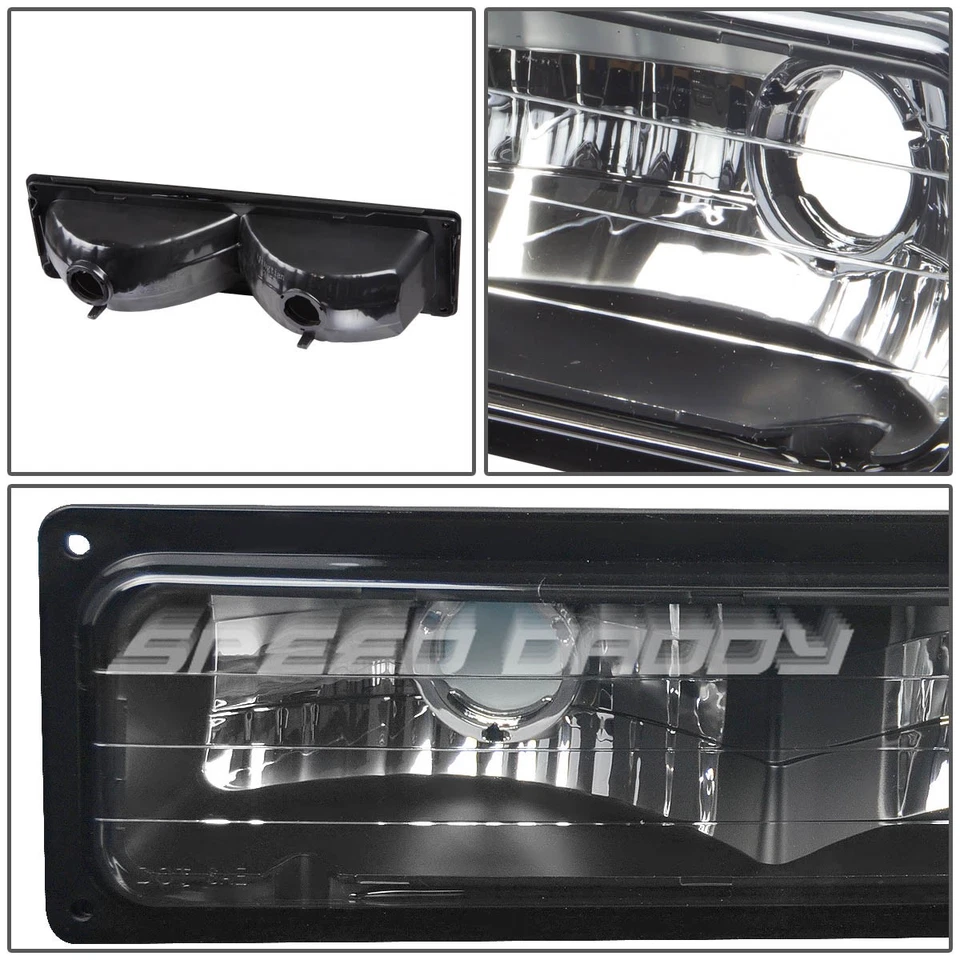 SE ADAPTA A 88-98 CHEVY GMT400 C10 C/K GMT400 SUBURBANO LENTE NEGRA PARACHOQUES LUZ DE ESTACIONAMIENTO Foto 2 de 2