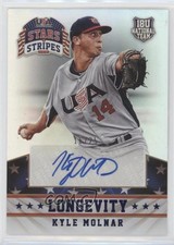 2015 Stars and Stripes Longevity Signatures Holofoil 16/25 Kyle Molnar Auto 0a2