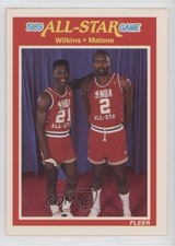 1989-90 Fleer All-Star Game Dominique Wilkins Moses Malone #165 HOF uk2