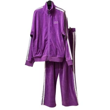 UNKNOWN Stand Collar Track Jacket Easy Pants Matching Set XS/L Purple mens USED
